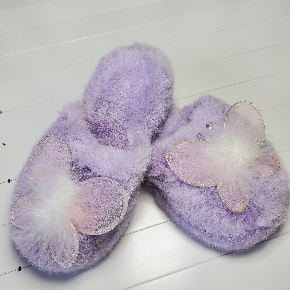 Fluffy Butterfly Slippers